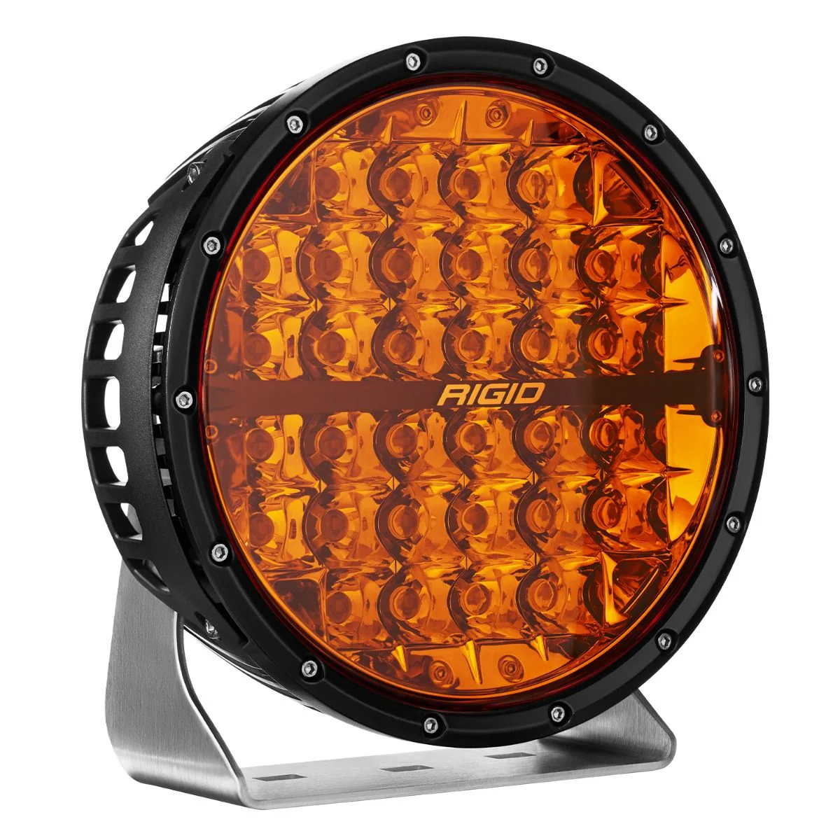 360-Series 9 Inch Off-Road Lamp Spot Beam Amber Lens Single Rigid Industries - Image 2