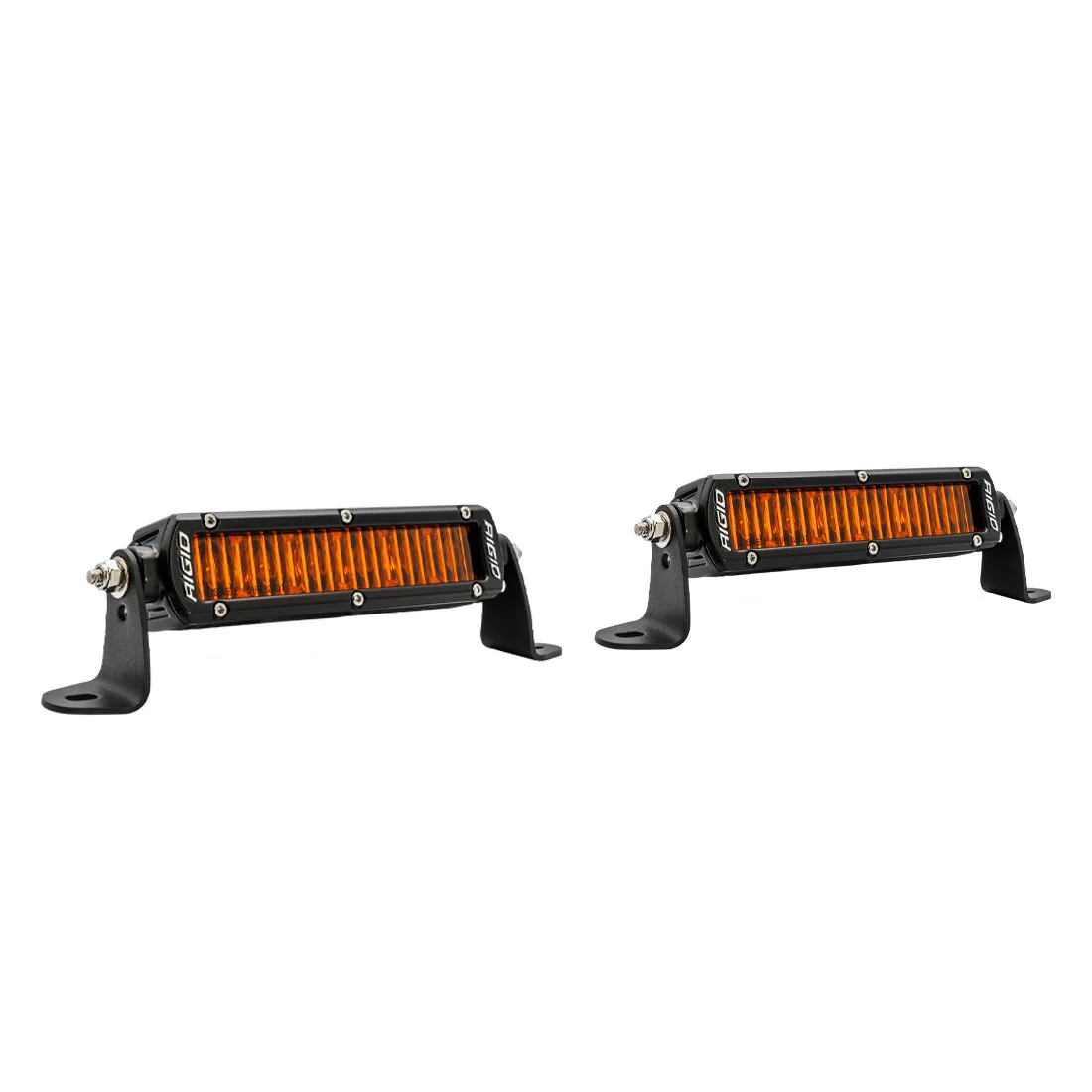 SR-Series SAE 6-Inch Fog Lights with Amber PRO Lens Pair - Image 2