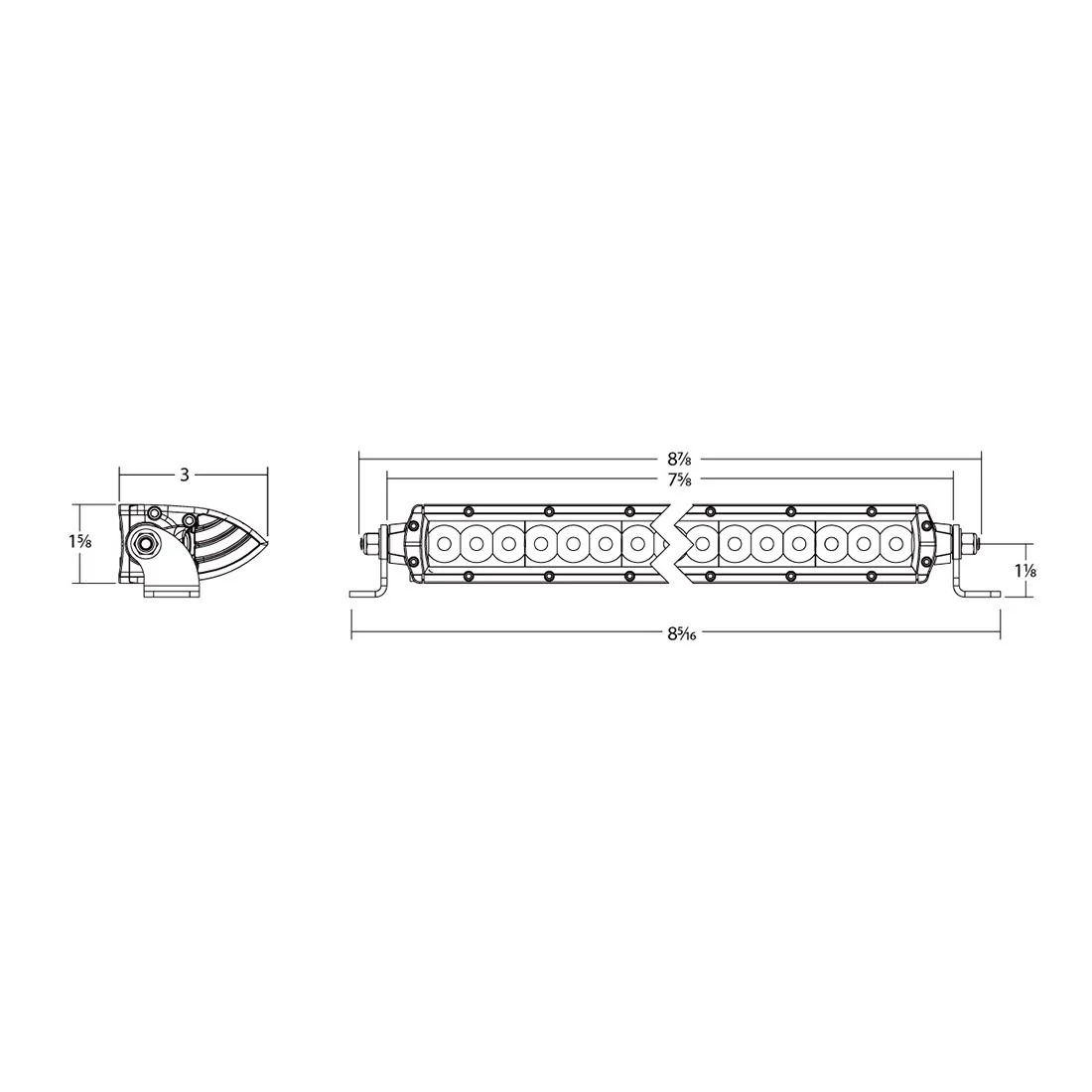SR-Series SAE 6-Inch Fog Lights with Amber PRO Lens Pair - Image 3