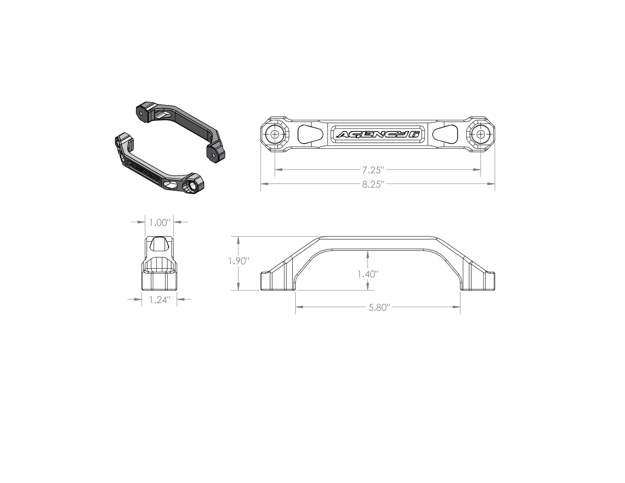 Roof Rack Billet Grab Handle Kit - Agency 6 - Image 7