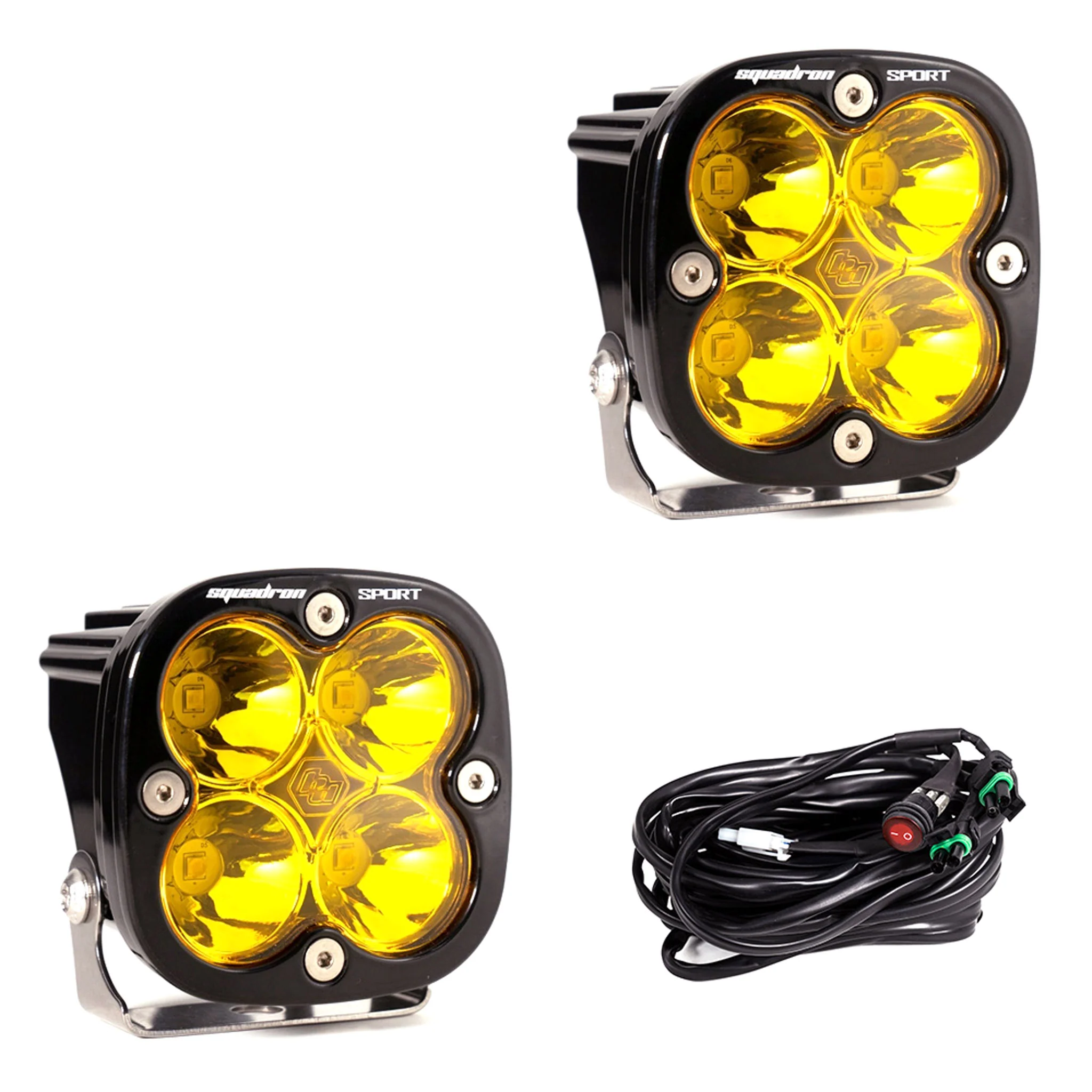 Squadron Sport Black LED Auxiliary Light Pod Pair - Baja Designs - Image 2