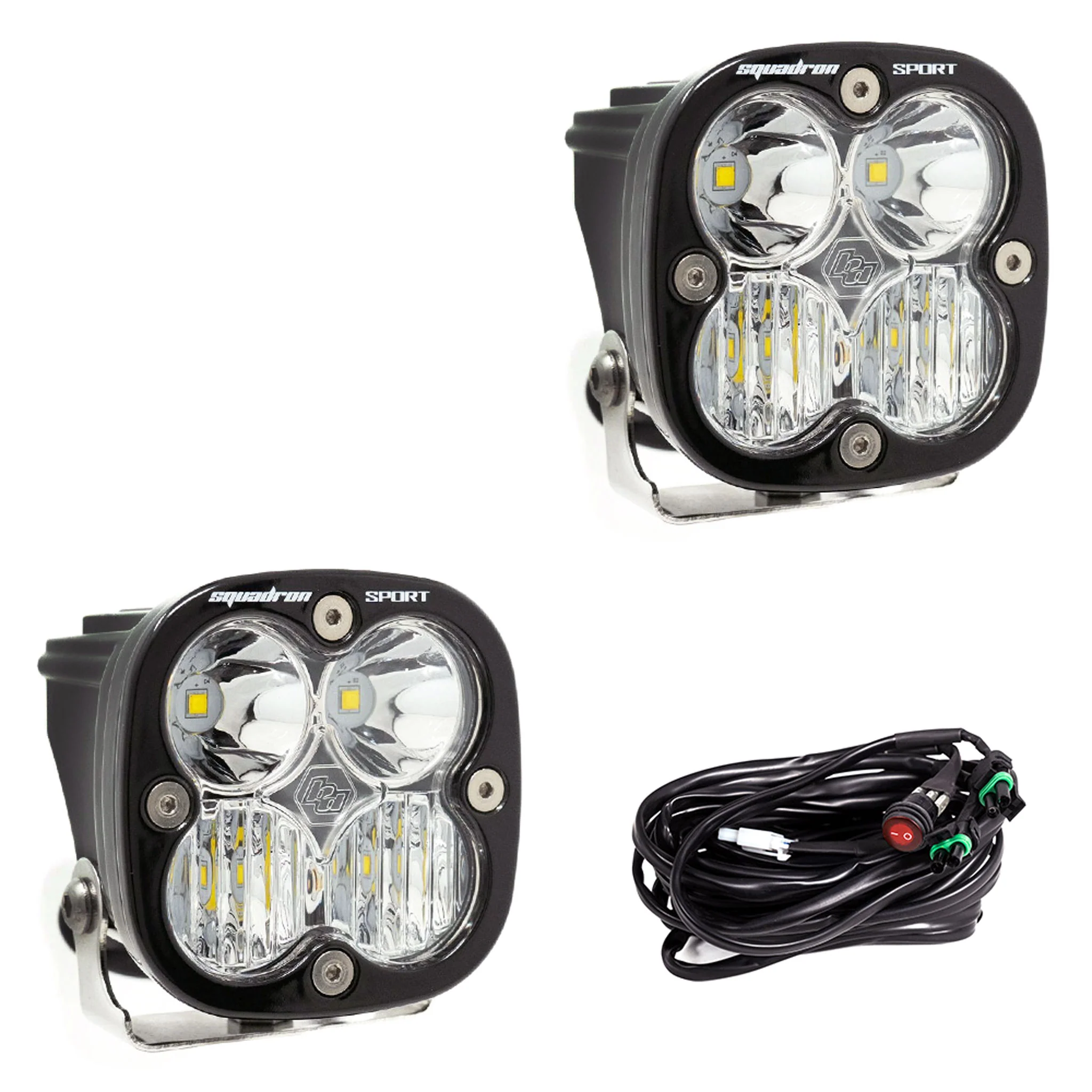 Squadron Sport Black LED Auxiliary Light Pod Pair - Baja Designs - Image 3